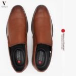 נעלי עור אלגנטיות בלי שרוכים חום ABSOLUTE COMFORT ARIZONA – תמונה 2