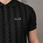 פולו קצר עם רוכסן של BERARDI-Denim – תמונה 3