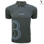 פולו קצר אפור של BERARDI-Denim