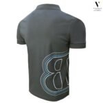 ⁦פולו קצר אפור של BERARDI-Denim⁩ – תמונה ⁦3⁩