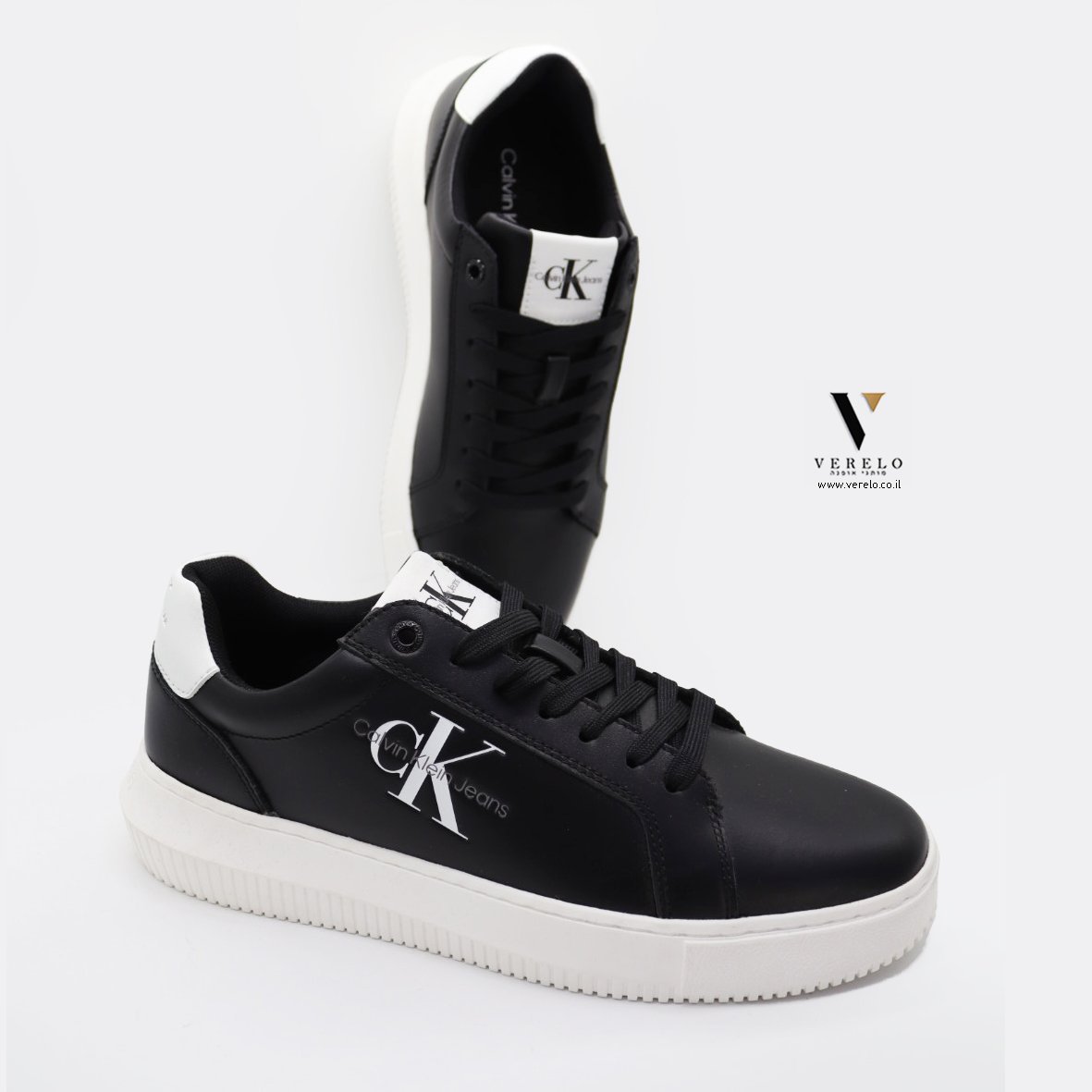 CALVIN-KLEIN-JEANS-CHUNKY-YM0YM00681-BLACK-AND-WHITE.jpg נעלי סניקרס של Calvin Klein Jeans Chunky – תמונה 1