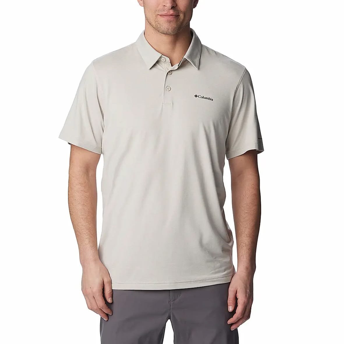 COLUMBIA-1768701100.jpg פולו קלאסי לבן COLUMBIA Omni-Shade – תמונה 1
