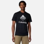 טי-שירט מודפס כותנה לגברים של-COLUMBIA