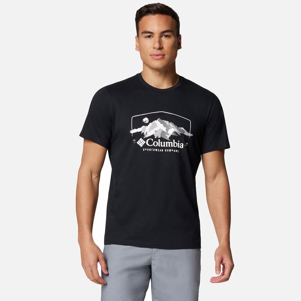 COLUMBIA-T-SHIRT-1934814021.jpg טי-שירט כותנה לגברים הדפס גרפי של COLUMBIA – תמונה 1