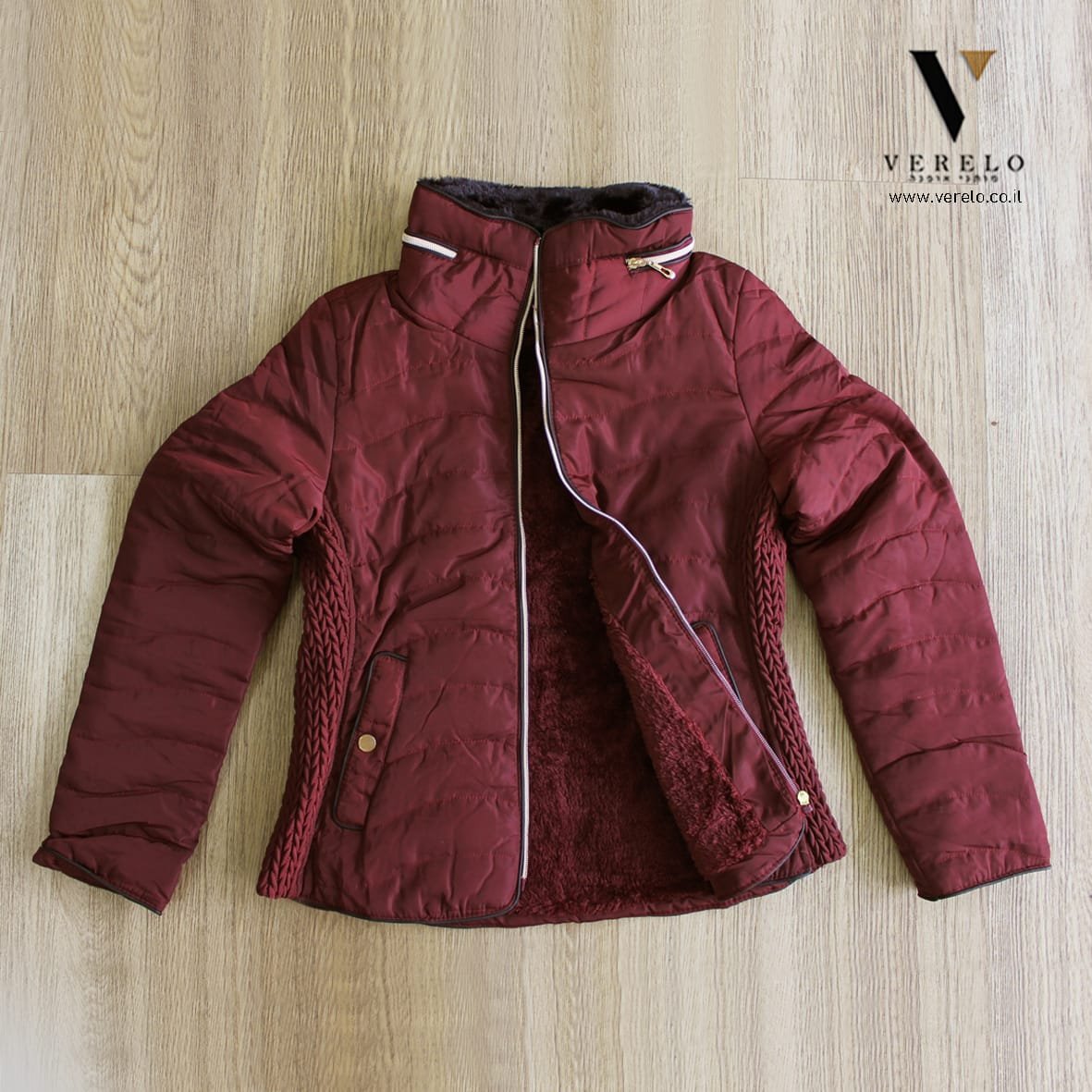 DINAMIT-JEANS-1175B-BORDO.jpg מעיל קצר DINAMIT JEANS-1175B-BORDO – תמונה 1