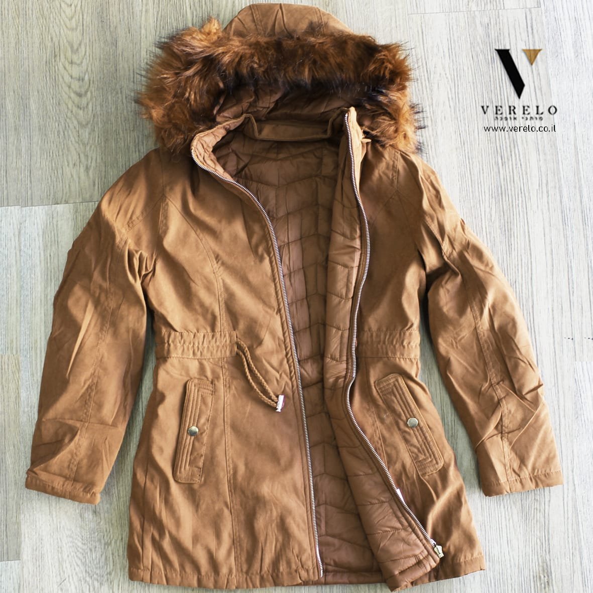 DINAMIT-JEANS-2286A-CAMEL.jpg מעיל קפטשיון דו צדדים DINAMIT JEANS-2286A-CAMEL – תמונה 1