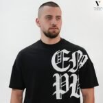 ⁦טי שירט שחור אוברסייז  EMPORIO VALENTINI⁩ – תמונה ⁦3⁩