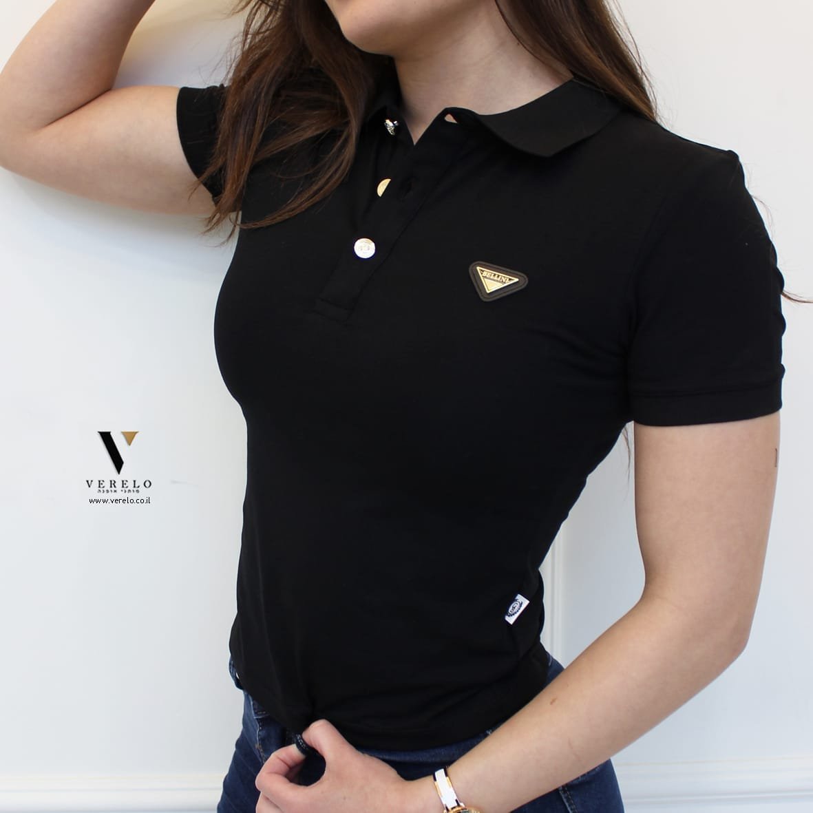 GIORGIO-BELLINI-GBTS3027-BLACK-2.jpg פולו חלק קצר לצעירות GIORGIO BELLINI-GBTS3027-BLACK – תמונה 1