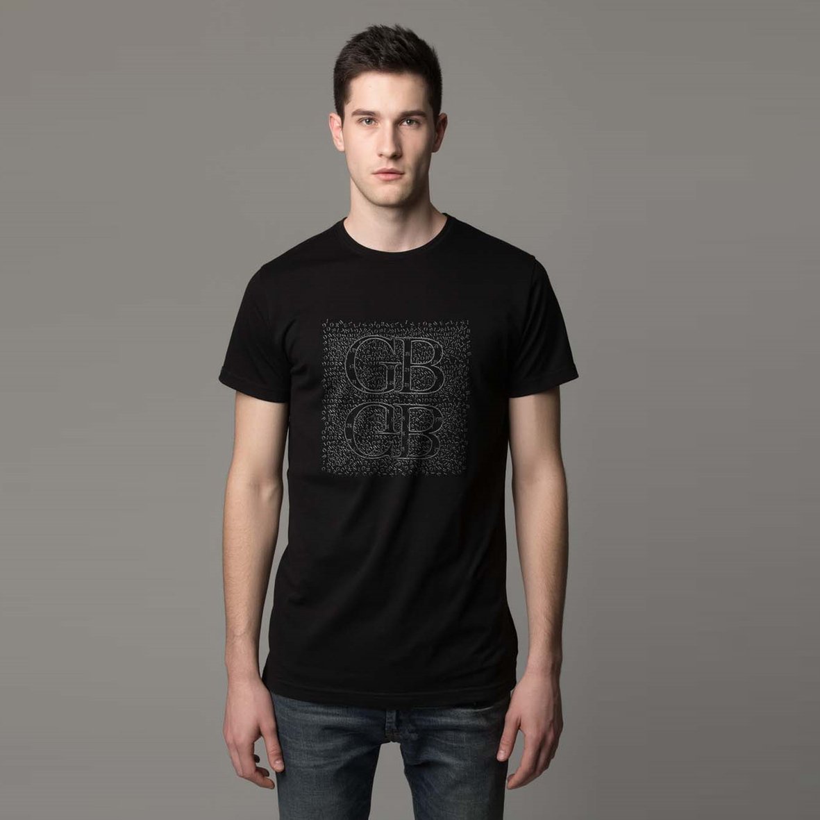 GIORGIO-BELLINI-S25GBT34-BLACK-2.jpg טי שירט עיצוב טיפוגרפי של GIORGIO BELLINI – תמונה 1