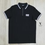 ⁦פולו קצר שחור כותנה של ICON PARIS⁩ – תמונה ⁦4⁩