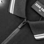 ⁦פולו קצר שחור כותנה של ICON PARIS⁩ – תמונה ⁦7⁩