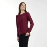 סווודר מחשוף עגול NAUTICA 0S100-BORDO – תמונה 3