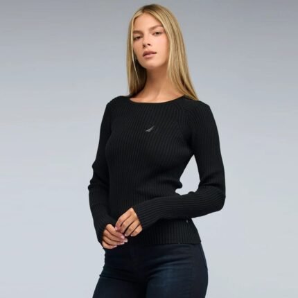 סריג לנשים ספורט אלגנטי של NAUTICA 54001SBNFA24 - BLACK