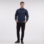 מכנסי צ’ינו שחור כותנה NAUTICA Chino