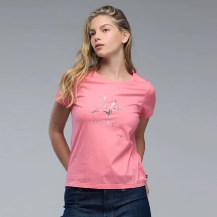 טי שירט כותנה לצעירות של NAUTICA T-53018SBNSP24-NRFROUPINK