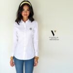 חולצה מכופתרת לנשים של ROBERTO VINO RVSH1052-WHITE