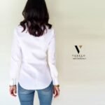 ⁦חולצה מכופתרת לנשים של ROBERTO VINO RVSH1052-WHITE⁩ – תמונה ⁦2⁩