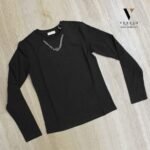 מעבר כותנה לנשים של ROBERTO VINO TS1113-BLACK – תמונה 4