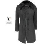 ⁦מעיל אופנתי ואלגנטי עם פרווה של TOOT JACET 7200-GREY⁩ – תמונה ⁦4⁩