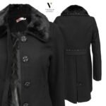 מעיל אופנתי ואלגנטי עם פרווה של TOOT JACET 7200-BLACK