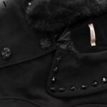 מעיל אופנתי ואלגנטי עם פרווה של TOOT JACET 7200-BLACK – תמונה 7