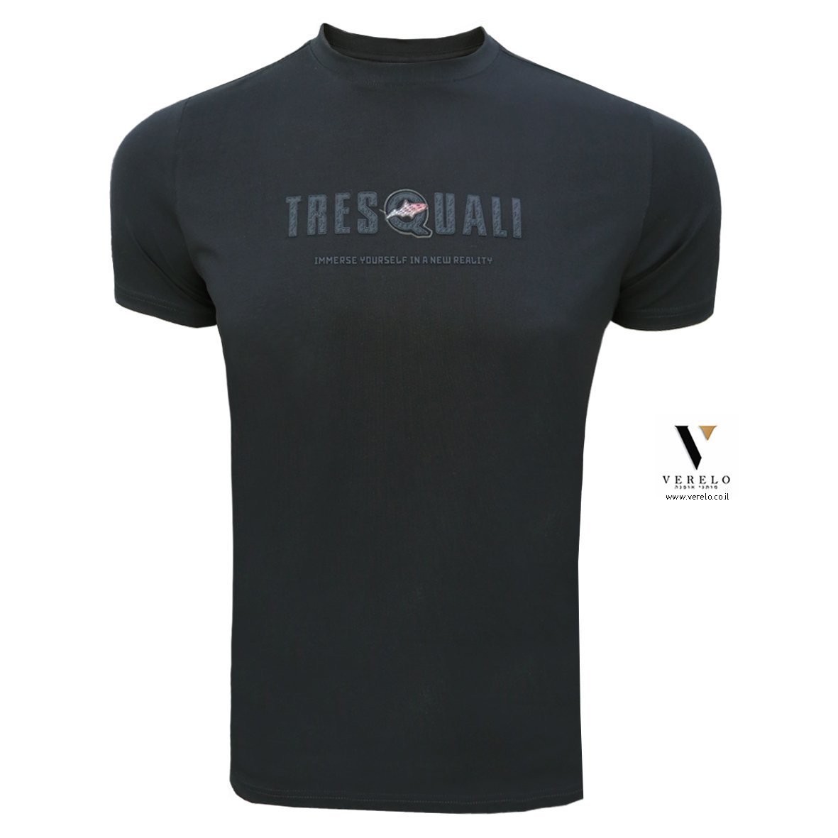 TRESQUALI-T-SHIRT-5141-BLACK.jpg טי שירט עדינה של TRESQUALI – תמונה 1
