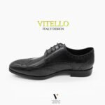 ⁦נעלי עור אלגנטי עם שרוכים של VITELLO⁩ – תמונה ⁦3⁩