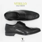 ⁦נעלי עור אלגנטי עם שרוכים של VITELLO⁩ – תמונה ⁦5⁩
