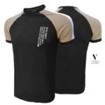 טי שירט שחור מעוצב של VOLTAJ