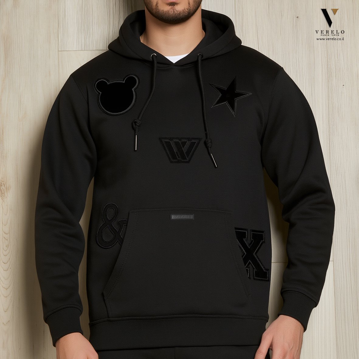 WJEANS-F25WJHO13-2.jpg קפוצ’ון של מעוצב רקמה של WJEANS – תמונה 1