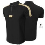 פולו קצר מעוצב שחור של WJEANS