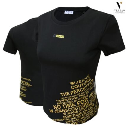 טי שירט של לצעירות WJEANS TS2022-BLACK