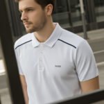 פולו קצר לבן לגברים של BLANK – תמונה 2