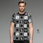 טי-שירט מעוצבת שחור של GIORGIO BELLINI