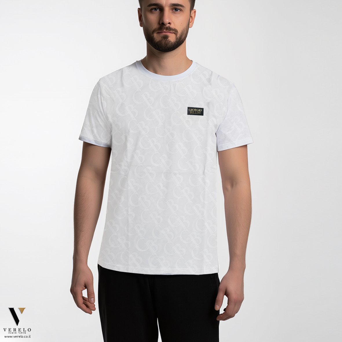 GIORGIO BELLINI S26GBT6-WHITE חולצת טי מעוצבת של GIORGIO BELLINI – תמונה 1