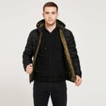 מעיל פוך מעוצב עם קפוצ'ון מתפרק של NOW JEANS