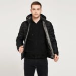 מעיל פוך עם קפוצ'ון מתפרק של NOW JEANS