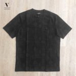 טי-שירט שחור מבד סריג של GIORGIO BELLINI – תמונה 3