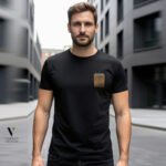 טי-שרט שחור כותנה של ICON PARIS