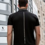 ⁦פולו קצר שחור של ROBERTO VINO⁩ – תמונה ⁦2⁩