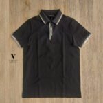 ⁦פולו קצר שחור של ROBERTO VINO⁩ – תמונה ⁦3⁩