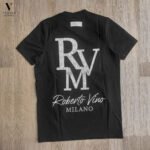 ⁦טי שירט שחור עיצוב ריקמה של ROBERTO VINO⁩ – תמונה ⁦5⁩