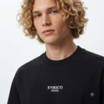 ⁦טי שירט אוברסייז ריקמה בגב של ENRICO ROSSI⁩ – תמונה ⁦2⁩