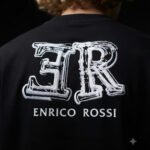 ⁦טי שירט אוברסייז ריקמה בגב של ENRICO ROSSI⁩ – תמונה ⁦4⁩