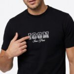 ⁦טי-שרט מעוצב שחור של ICON PARIS⁩ – תמונה ⁦4⁩