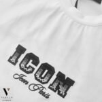 ⁦טי-שרט מעוצב לבן של ICON PARIS⁩ – תמונה ⁦4⁩