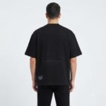 ⁦טי שירט אוברסייז שחור עיצוב ריקמה עם של WJEANS⁩ – תמונה ⁦2⁩