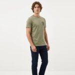 ⁦טי שירט זית עיצוב ריקמה עם של WJEANS⁩ – תמונה ⁦2⁩