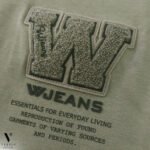 ⁦טי שירט זית עיצוב ריקמה עם של WJEANS⁩ – תמונה ⁦4⁩